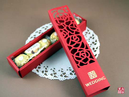 玫瑰長形包裝盒